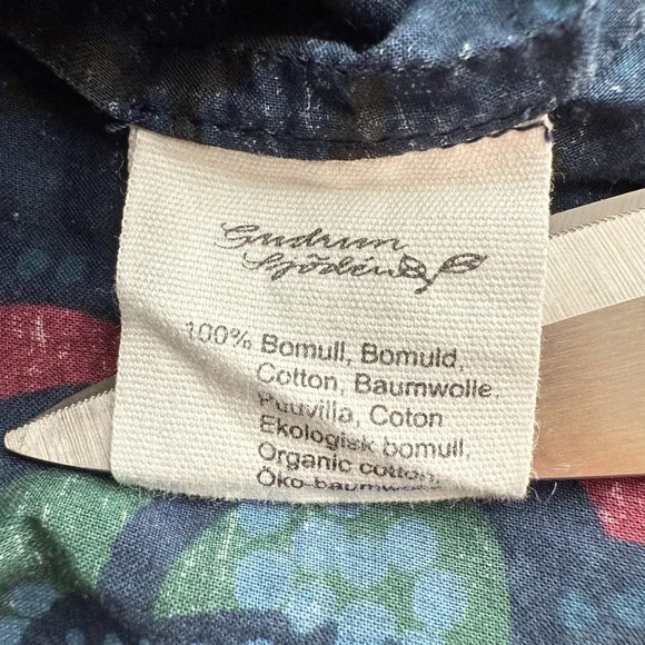 Gudrun Sjoden Alaska 100% Cotton Embroidered Bib Pintuck Ruffle Tunic Dress M - Picture 6 of 9